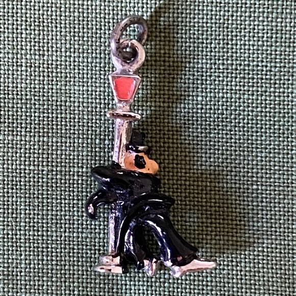 VTG I Sterling Enameled Lush On Lamppost Charm - Picture 16 of 16